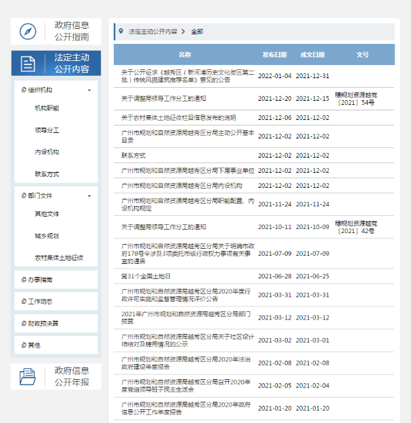 我局在区政府门户网站政府信息公开页面的情况.png